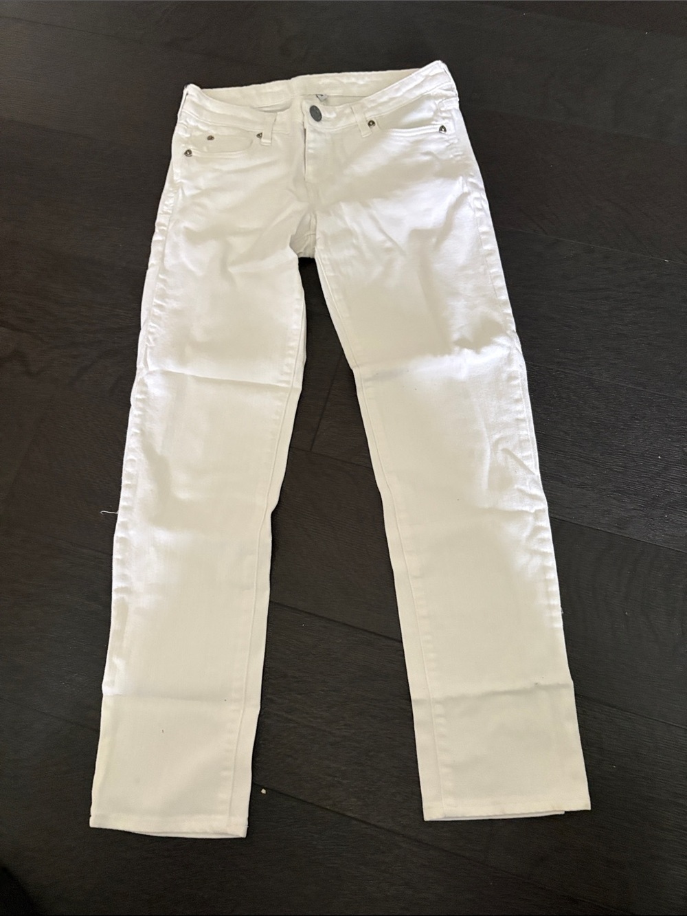 Kut from the Kloth Optic White Cotton Stretch Jeans Sz 4 Mid Rise Relaxed